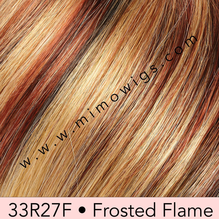 33R27F • FROSTED FLAME|  Med Natural Red with 20% Med Red-Gold Blonde Highlights