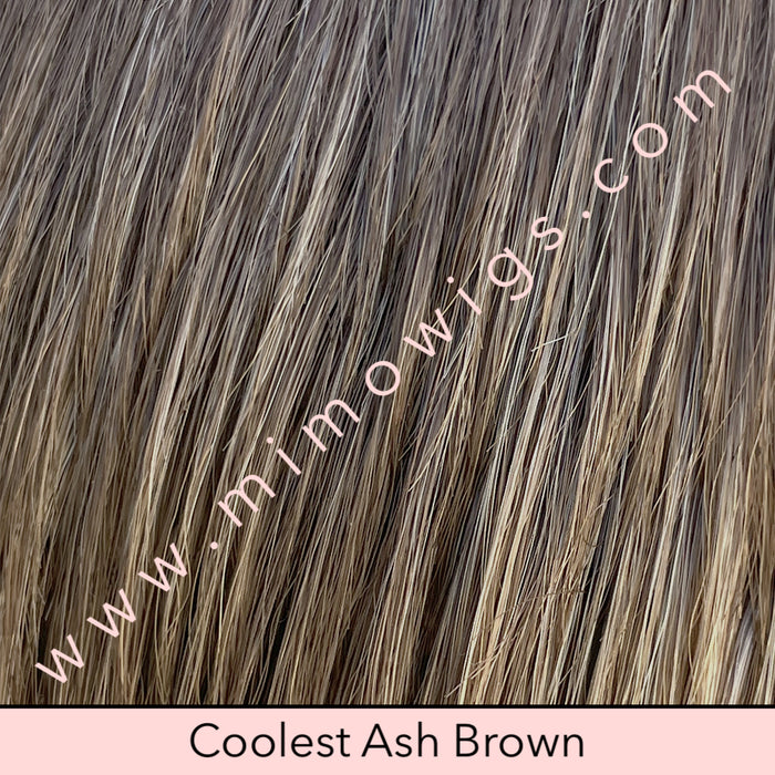 COOLEST ASH BROWN | 8/14 |  Unrooted shade - a combination of Lt ash brown w/ cool medium brown & a hint of subtle fine dark blonde