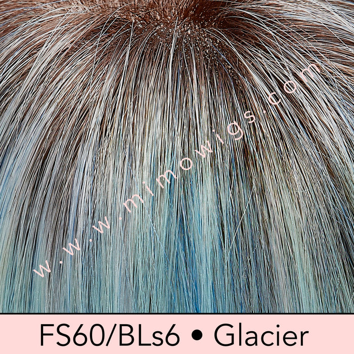 FS60/BLs6 • GLACIER | Soft white blended with a pale blue and shaded with a medium brown root