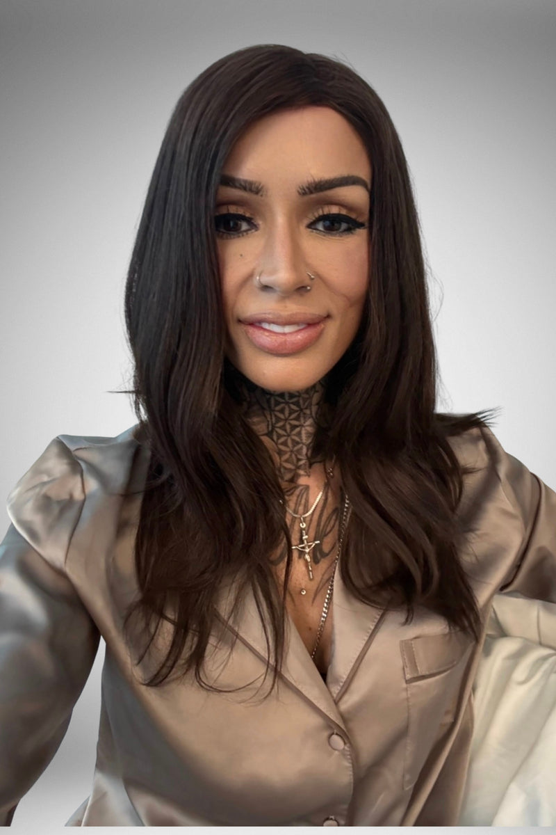 Lace Front Silk Top Hand Tied Wig by Encelia Hair 14-20" | Luxury Human Hair