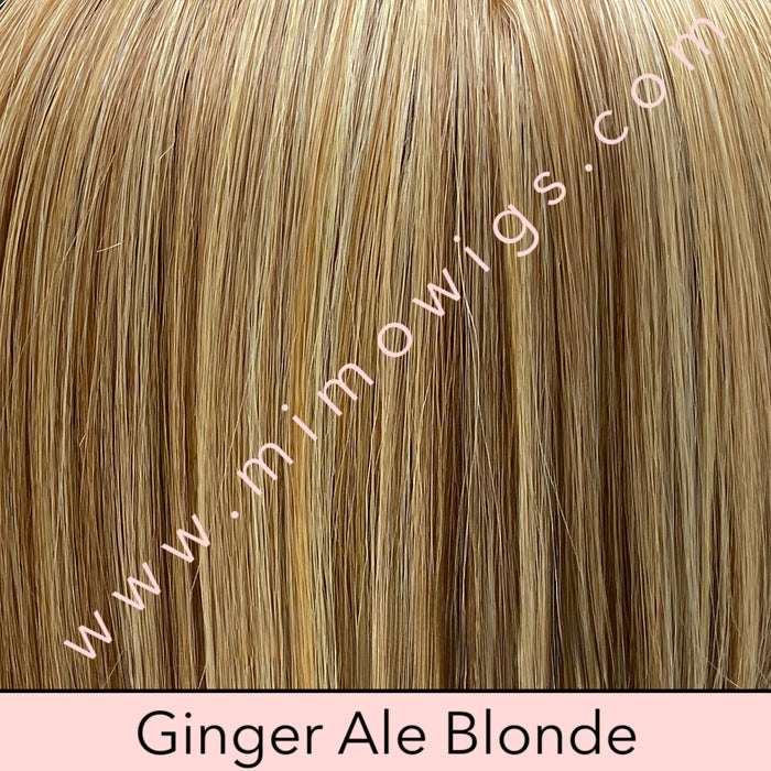 GINGER ALE BLONDE • 8/25/613 |  Unrooted warm blonde w/ variegated colours of Med brown w/ Med & Lt gold blonde highlighted w/ Lt blonde