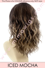 ICED MOCHA ••• Light Chestnut Brown Base with Light Brown / Ash Blonde / Golden Blonde Painted Highlights