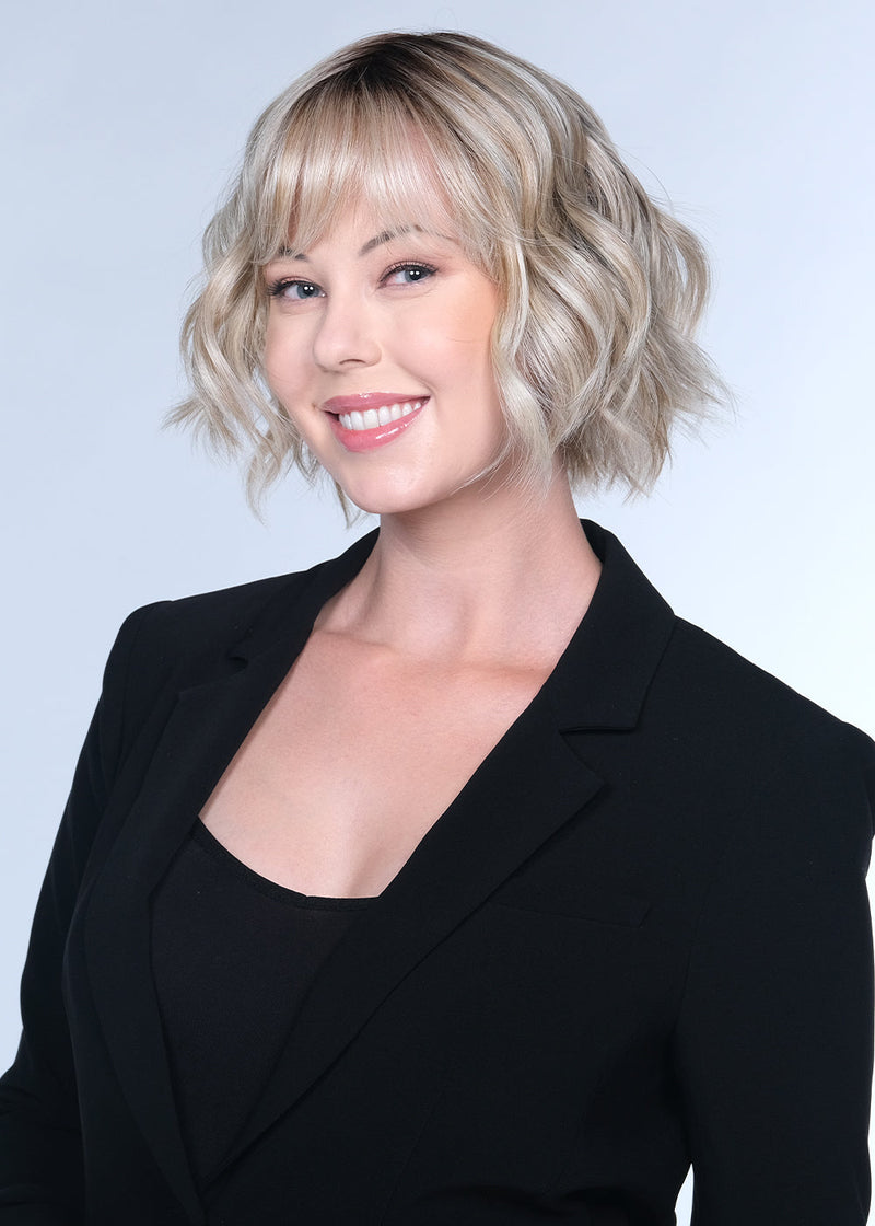 BROWN SUGAR SWEETCREAM • 12/22R8 ••• Light Brown tones with dark blonde and a mid brown root for  a neutral "bronde" appearance