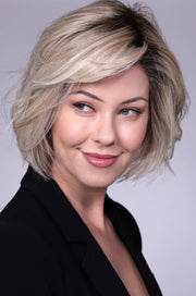 CRUSHED ALMOND BLONDE ROOTED • 14/17/101+18 |  Creamy cool blend of Lt to Med sandy blonde w/ chunky highlights of light ash blonde & platinum • overall soft neutral Lt blonde w/ Lt & Med blended root