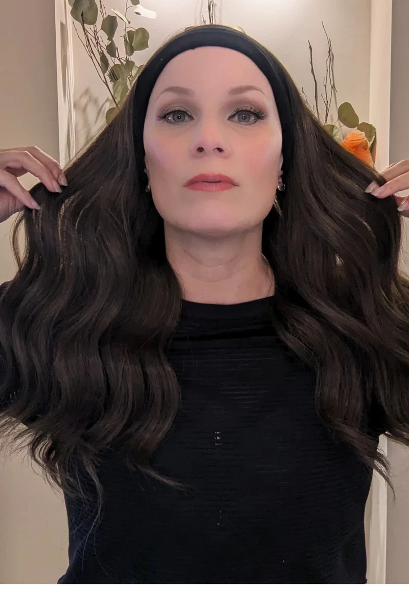 Medium Brown HD Headband wig | Encelia Hair