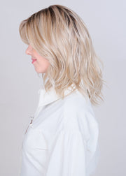 BROWN SUGAR SWEETCREAM • 12/22R8 ••• Light Brown tones with dark blonde and a mid brown root for  a neutral "bronde" appearance