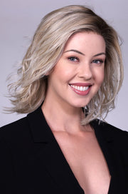 CRUSHED ALMOND BLONDE ROOTED • 14/17/101+18 |  Creamy cool blend of Lt to Med sandy blonde w/ chunky highlights of light ash blonde & platinum • overall soft neutral Lt blonde w/ Lt & Med blended root