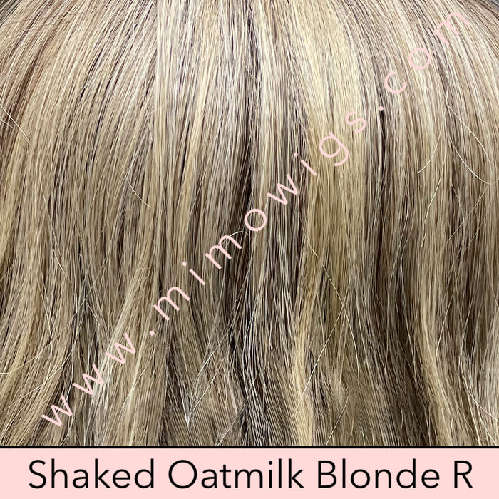 SHAKEN OATMILK BLONDE ROOTED • 8/25/613+8 |  Med & Lt brown base w/ cool & neutral blonde to balance w/ Lt blonde highlights & Med brown root