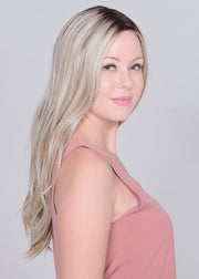 CHAMPAGNE WITH APPLE PIE • 16/613/103 R14 ••• Light Brown Blonde Root with a mix of ash blonde pale blonde pure blonde & lt neutral blonde