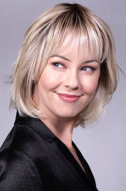 CRUSHED ALMOND BLONDE ROOTED • 14/17/101+18 |  Creamy cool blend of Lt to Med sandy blonde w/ chunky highlights of light ash blonde & platinum • overall soft neutral Lt blonde w/ Lt & Med blended root