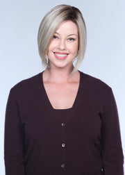 CHROME • 51/56/60R4 ••• Dark brown root with a gradual mix of 30% gray.10%gray and white at tip