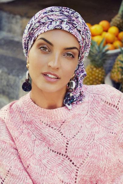 Sapphire Boho Turban Set Printed (3008) • Christine Headwear | CLEARANCE