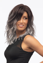GRAYDIENT STORM ••• Dark Brown Roots that Melt into Light Gray & Silver Tones Towards the Ends