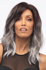 GRAYDIENT STORM ••• Dark Brown Roots that Melt into Light Gray & Silver Tones Towards the Ends