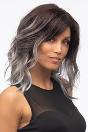 GRAYDIENT STORM ••• Dark Brown Roots that Melt into Light Gray & Silver Tones Towards the Ends