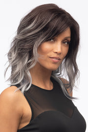 GRAYDIENT STORM ••• Dark Brown Roots that Melt into Light Gray & Silver Tones Towards the Ends