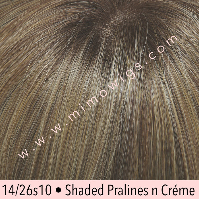 30A27s4 • SHADED PEACH | Med Natural Red & Med Red-Gold Blonde Blend, Shaded with Dark Brown