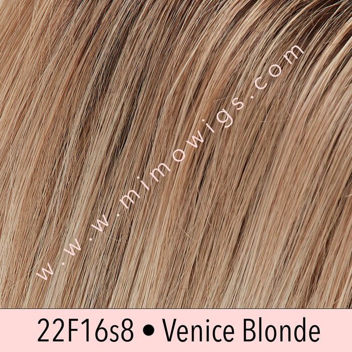 12FS8 • SHADED PRALINE | Light Gold Blonde & Pale Natural Blonde Blend + shaded with Dark Brown