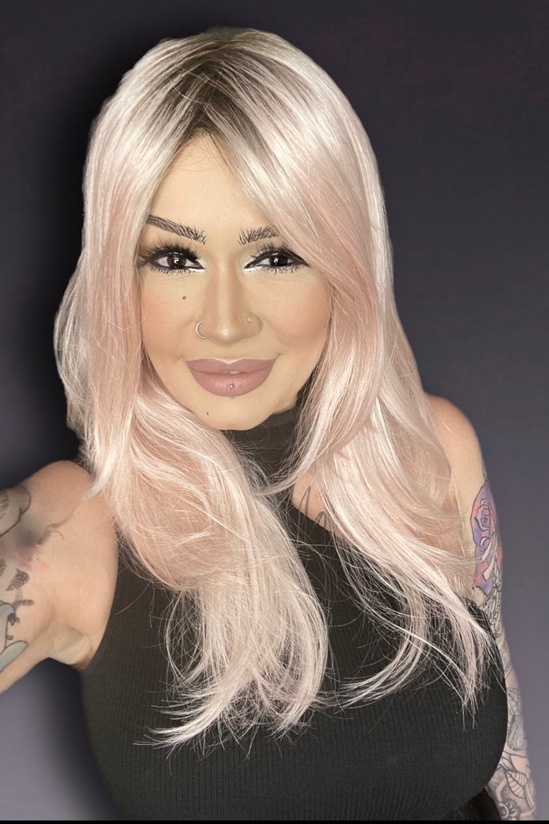 S2-103/18RO • MIDNIGHT | Dark Roots melting to mushroom brown and ash blonde tone ombré