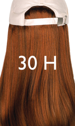 Black Hat with Long Hair by Henry Margu | shop name | Medical Hair Loss & Wig Experts.