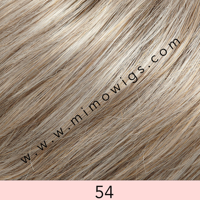 | Light Grey with 25% Med Natural Gold Blonde Front, graduating to Light Brown with 75% Grey Nape