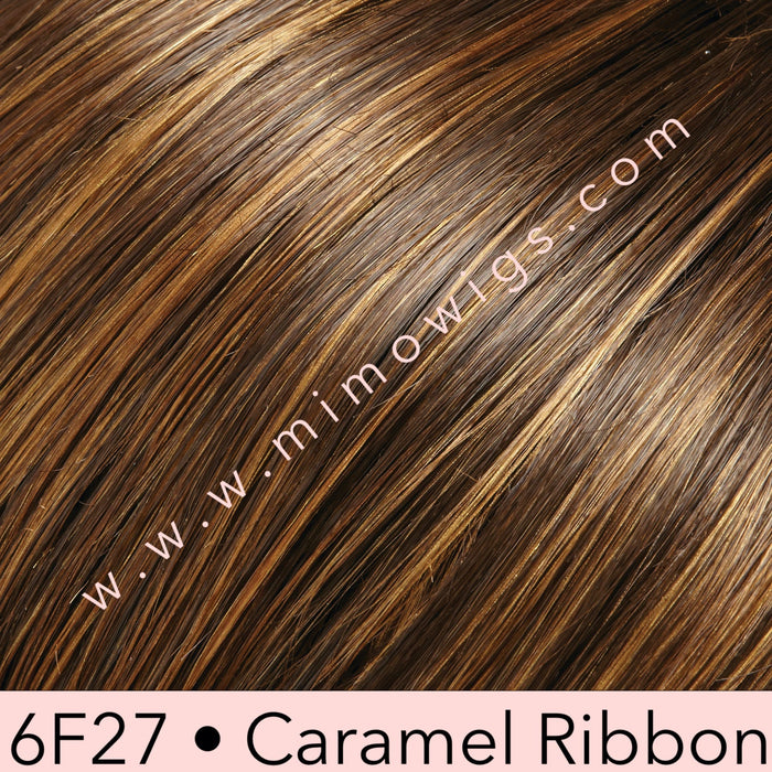6F27 • CARAMEL RIBBON | Brown w/ Light Red-Gold Blonde Highlights & Tips