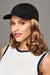 Black Hat with Curly Hair by Henry Margu | shop name | Medical Hair Loss & Wig Experts.