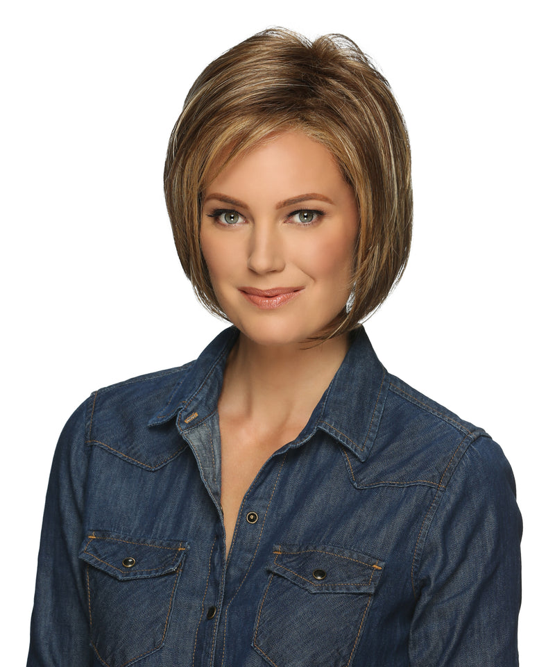 CHROME RT1B ••• Gray & White with 25% Medium Brown Blend & Off‐Black Roots