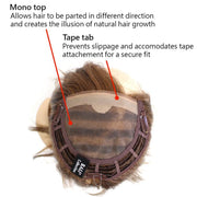 BA881 Synthetic Mono Top L: Bali Synthetic Hair Pieces | shop name | Medical Hair Loss & Wig Experts.