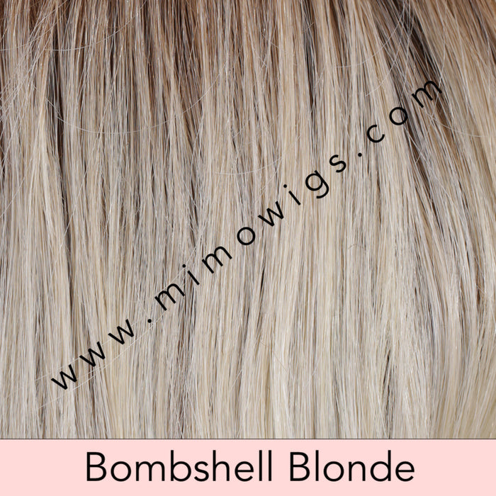 SUGAR COOKIE WITH HAZELNUT • 144/88BR6 ••• Blend of golden blonde, honey blonde, Natural medium blonde & pure blonde highlights with a dar brown root