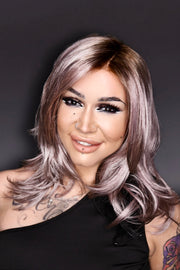 12FS8 • SHADED PRALINE | Light Gold Blonde & Pale Natural Blonde Blend + shaded with Dark Brown