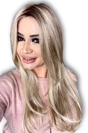 BRITISH MILKTEA • 10/60/103 R8 ••• Cool Light Brown tones with cool ash blonde and fine lilac overtone soft bronde with a mid brown root. Cool tone bronde