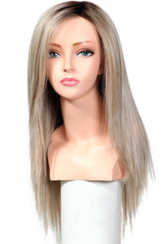 CHAMPAGNE WITH APPLE PIE • 16/613/103 R14 ••• Light Brown Blonde Root with a mix of ash blonde pale blonde pure blonde & lt neutral blonde