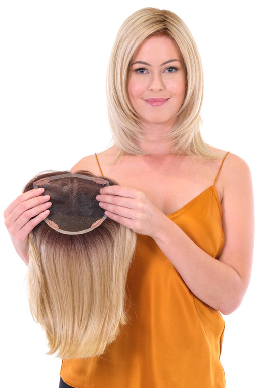 Premium 100% Handmade Topper Straight 14" • Café Collection Toppers - MiMo Wigs