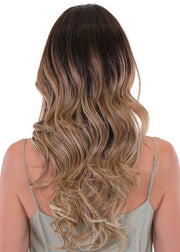 HIBISCUS OMBRE ••• Deep Brown transitioning to a deep crimson brown rich red tone light brown ends.