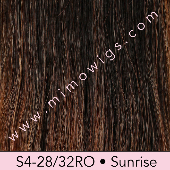 S6-30A27RO • AUTUMN | Rich chestnut brown roots brighten to copper and crisp auburn hue ombré