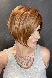 FS26/31s6 • SALTED CARAMEL | Med Natural Red Brown w/ Med Red Gold Blonde Bold Highlights & Shaded with Brown