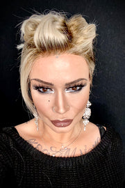 CARAMEL KISS RT4 ••• Golden Brown with Copper Blonde Highlights & Dark Brown Roots